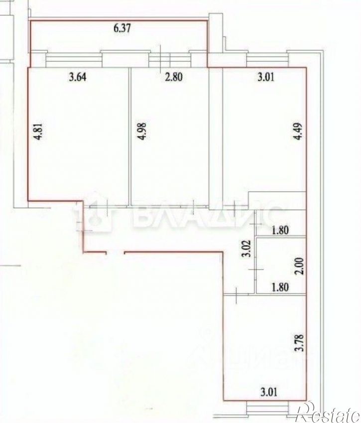 3-комн квартира Ново-Казанская улица, 6Г