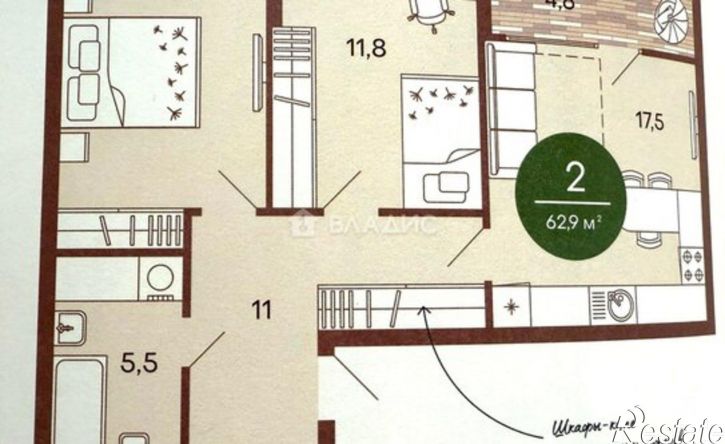 3-комн квартира улица Измайлова, 38 к2,  д. 38 к2