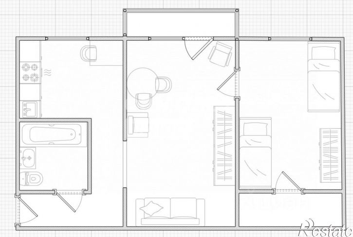 2-комн квартира улица Островского, 15,  д. 15