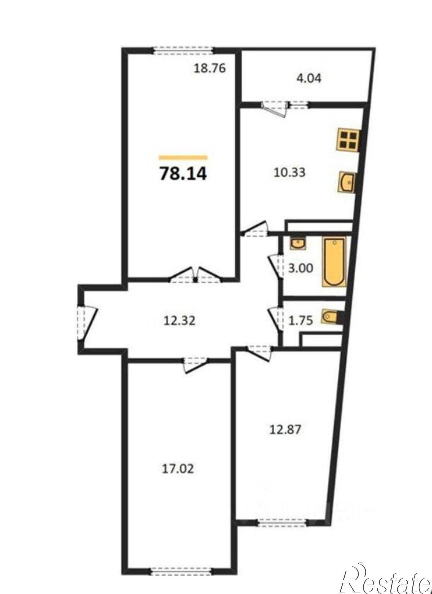 Купить квартиру за 5 200 000 рублей на ул Генерала Глазунова, 4