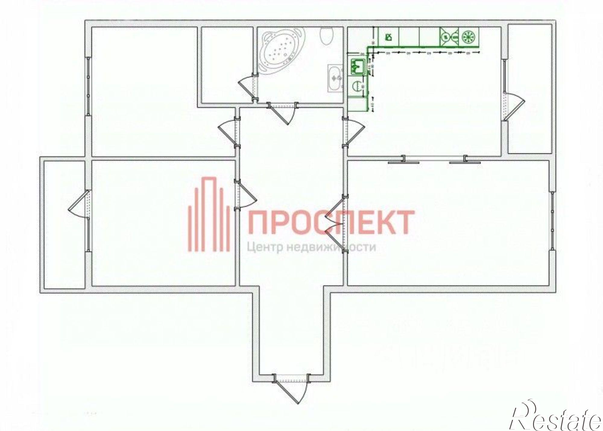 Купить квартиру за 18 560 000 рублей на ул Мира, 40А