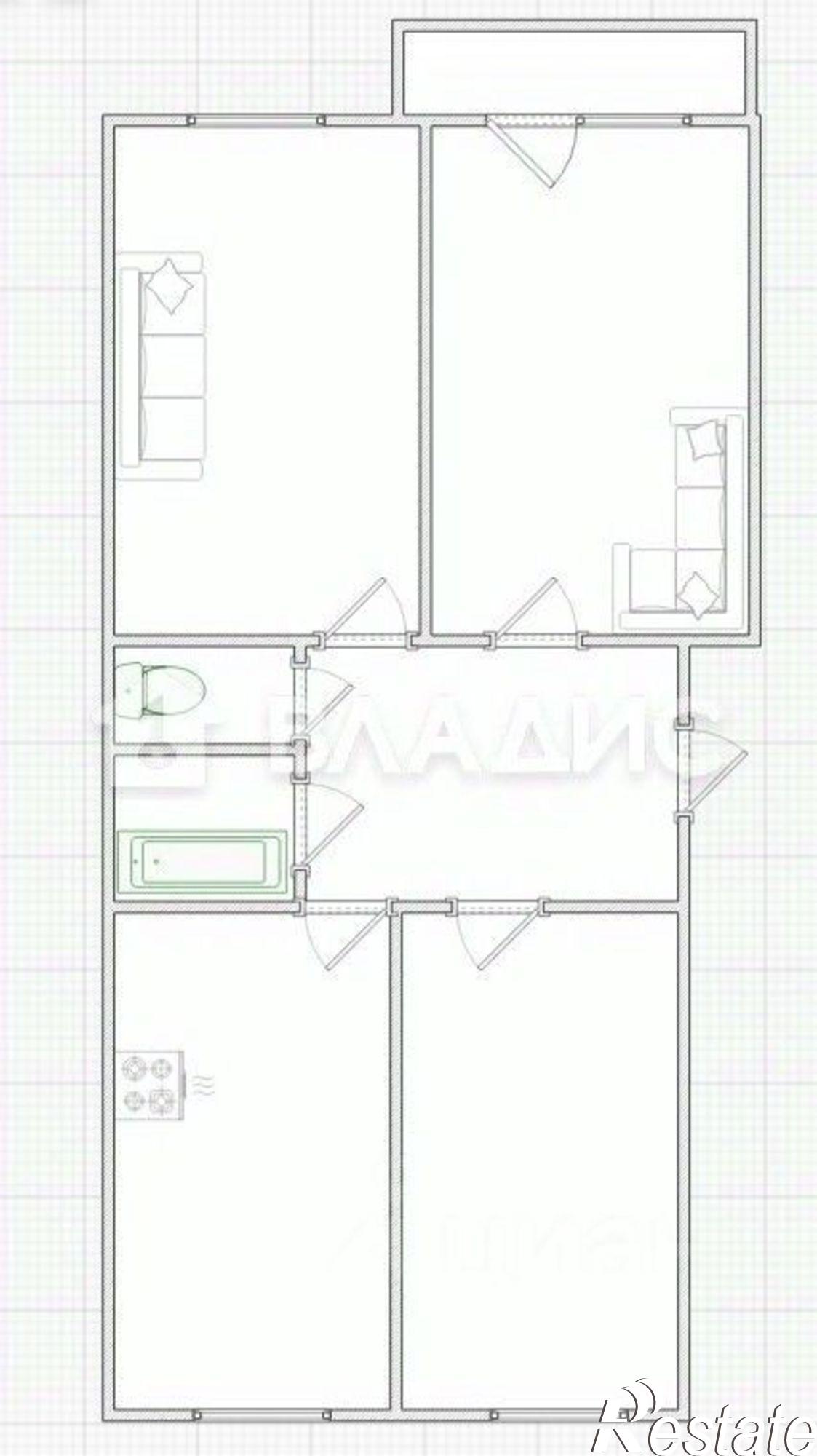 Купить квартиру за 5 230 000 рублей на ул Аустрина, 180