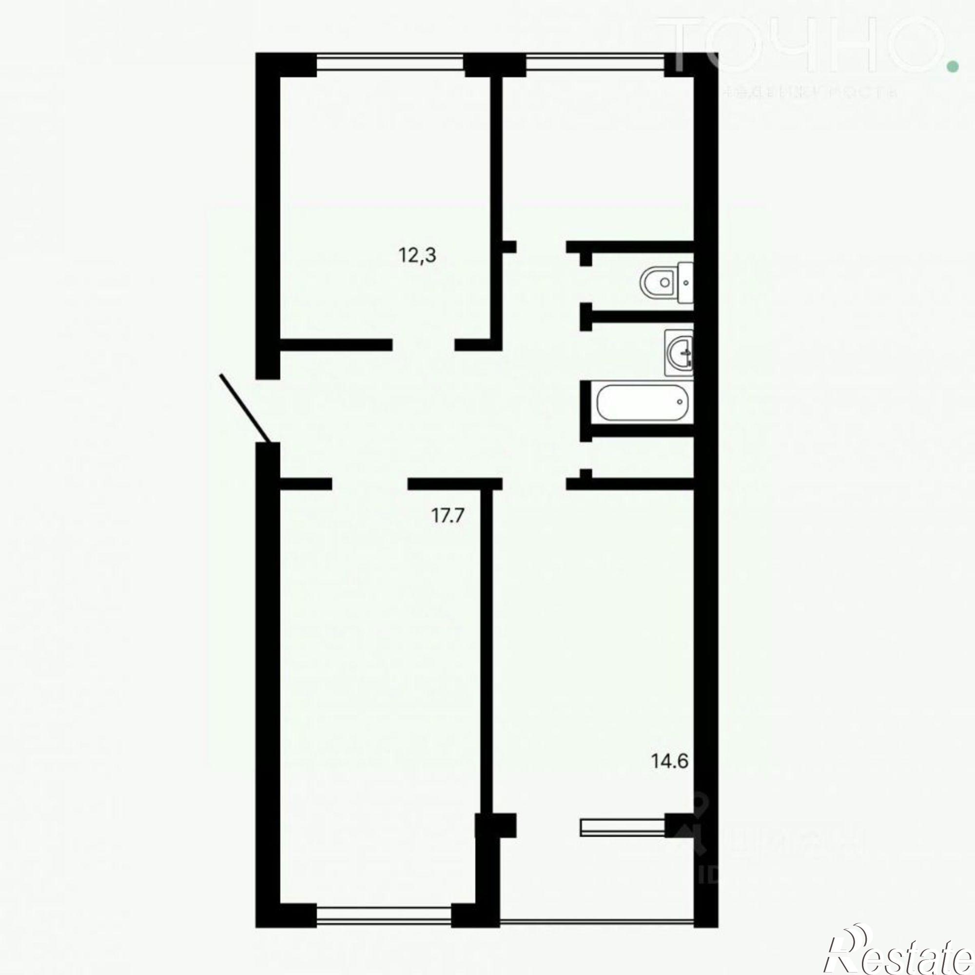 Купить квартиру за 4 290 000 рублей на ул Ладожская, 15