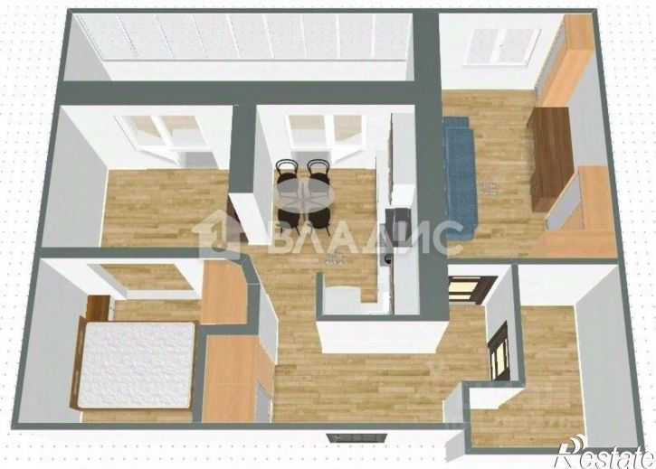 2-комн квартира улица Антонова, 47,  д. 47