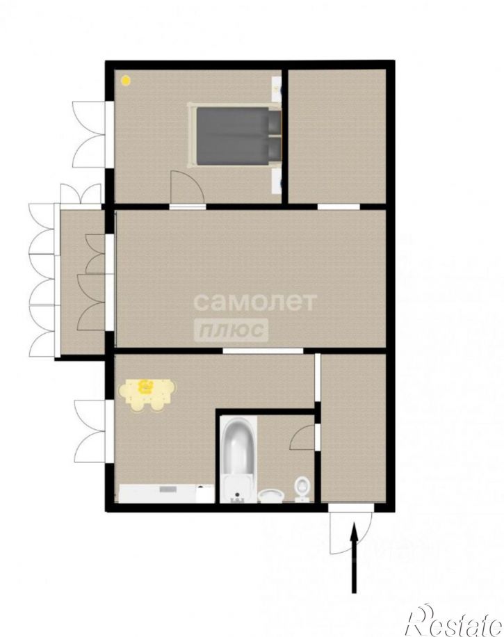 2-комн квартира ул Островского, 12,  д. 12