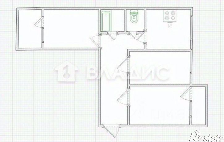 3-комн квартира ул Рахманинова, 24,  д. 24