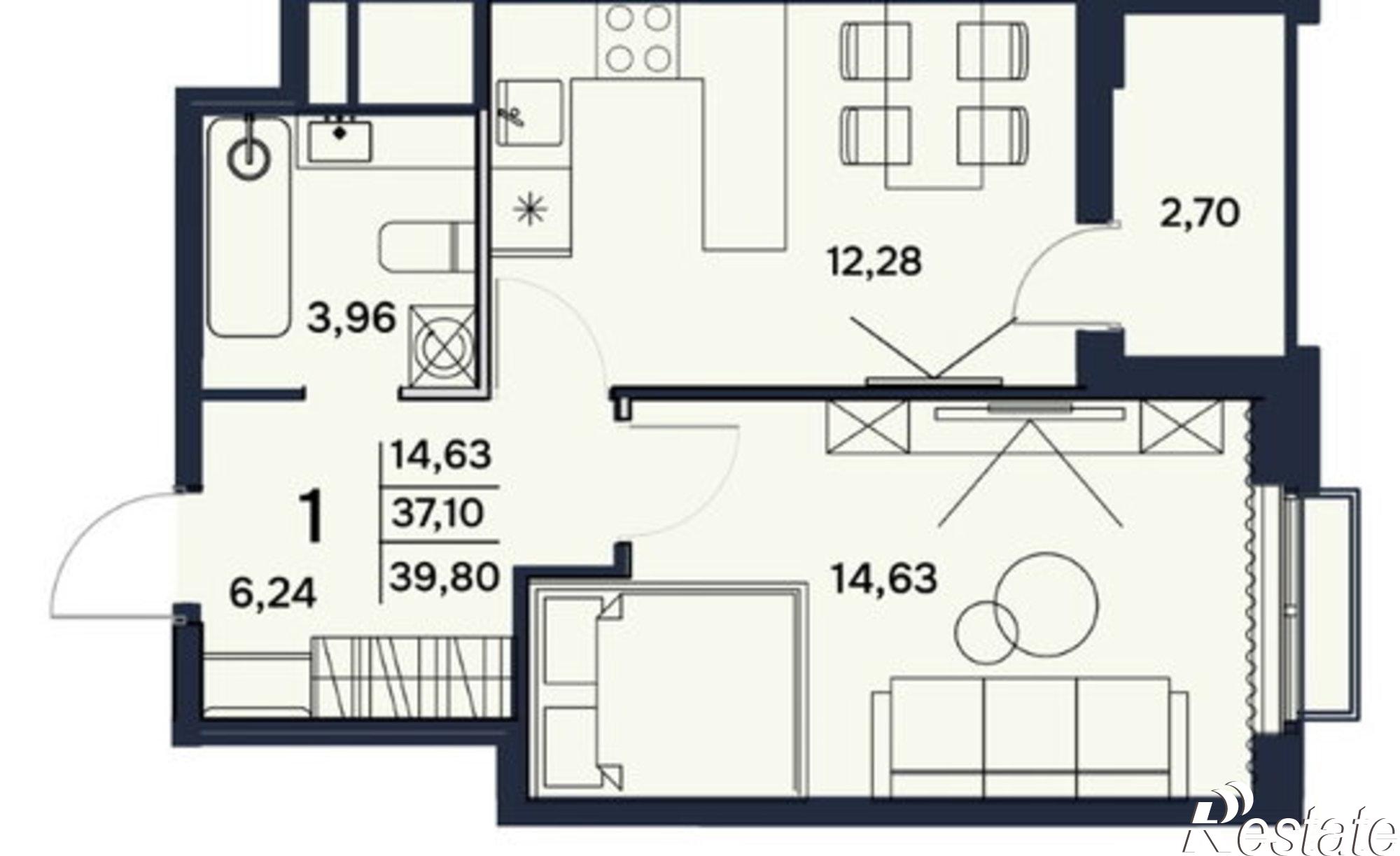 Купить квартиру за 3 950 000 рублей на ул Терновского, 237А