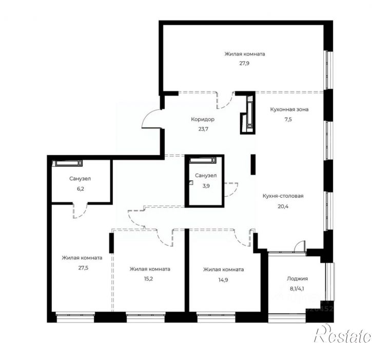 4-комн квартира в новом доме ул Богданова, 33В,  д. 33В