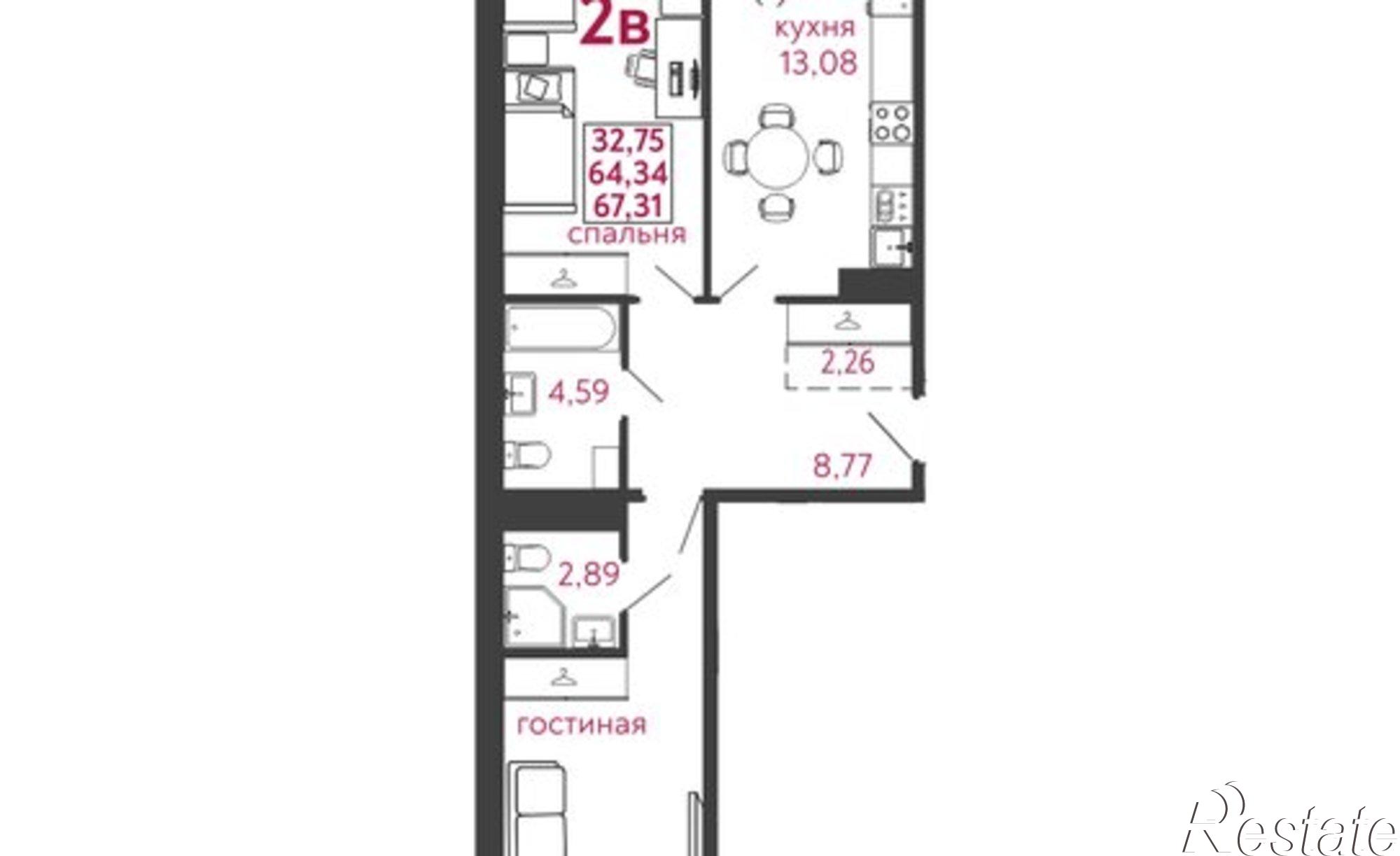 Купить квартиру за 5 720 000 рублей на Железнодорожный район, микрорайон Пенза-2