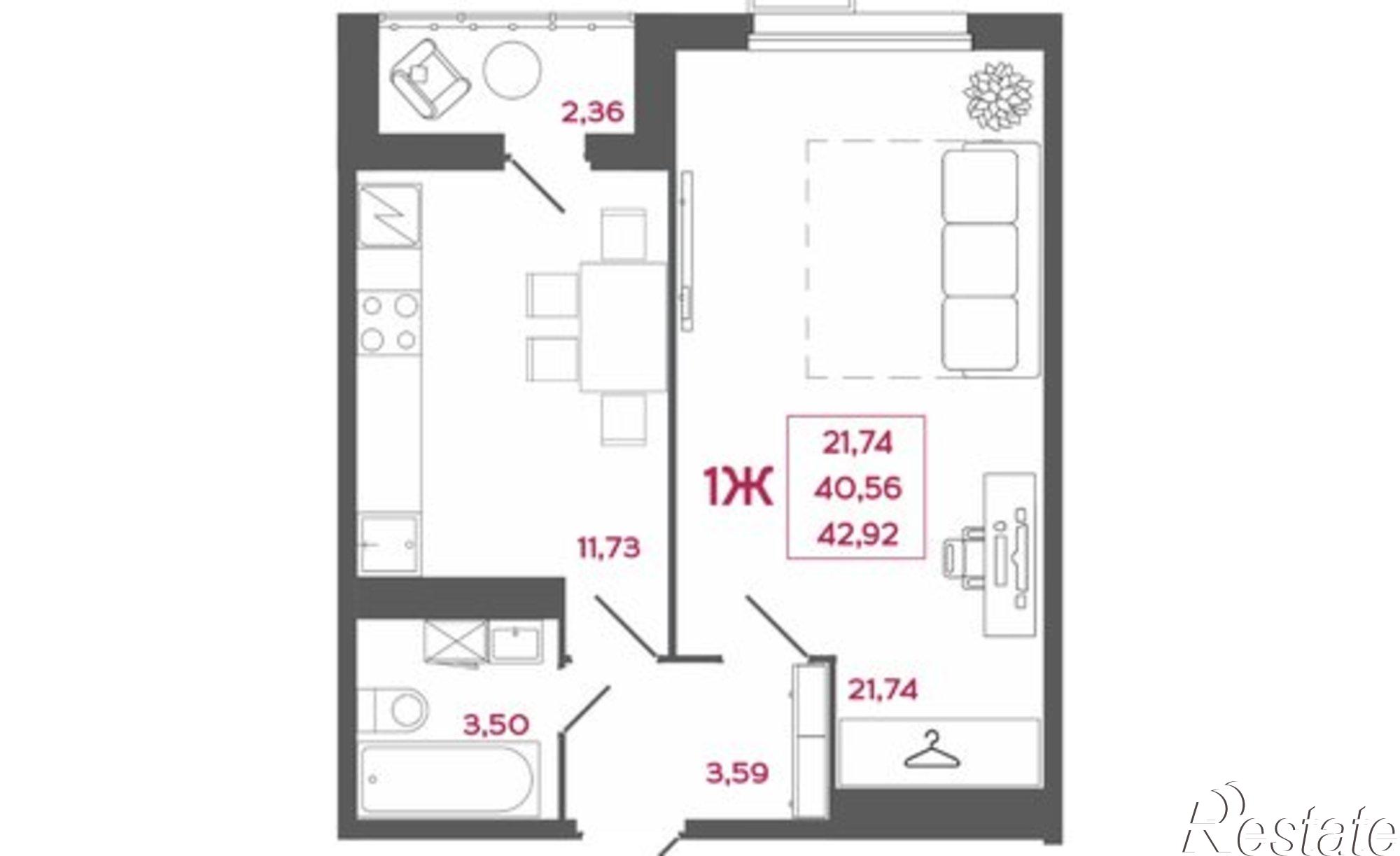 Купить квартиру за 3 760 000 рублей на ул Ново-Казанская, 16