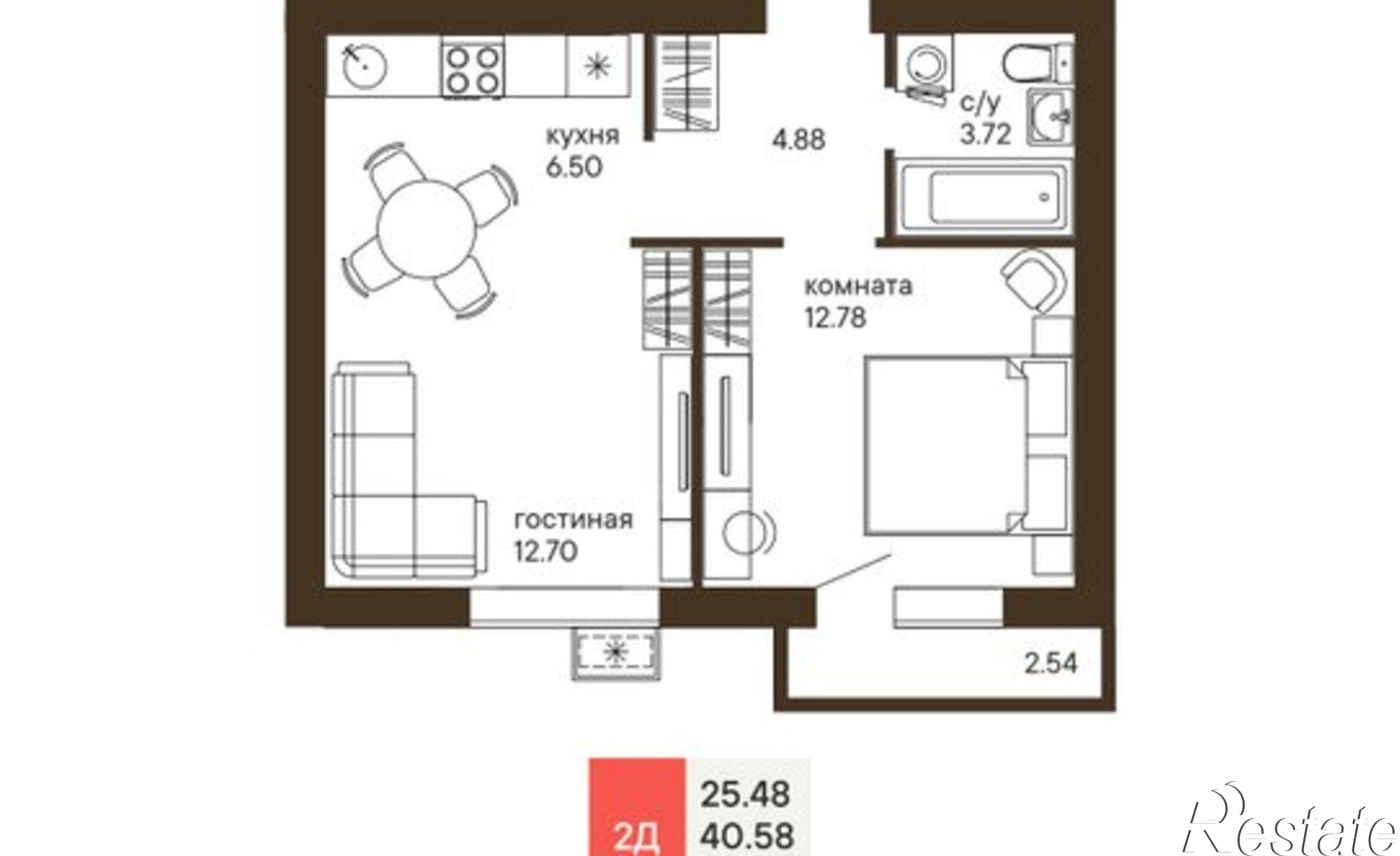 Купить квартиру за 4 930 000 рублей на ул Тимирязева, 1