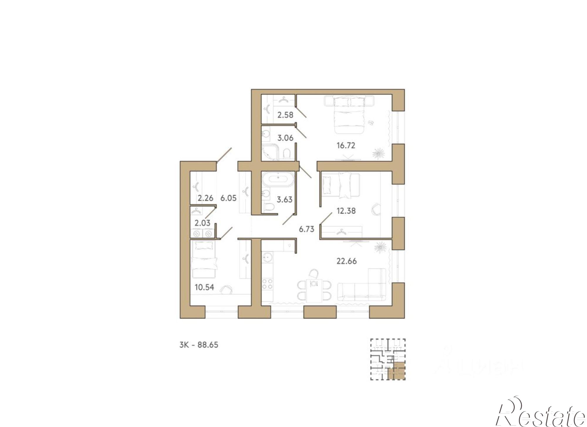 Купить квартиру за 10 017 400 рублей на проезд Свердлова 2-й, 27