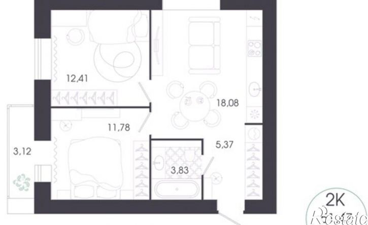 2-комн квартира в новом доме ул Колышлейская, 7,  д. 7