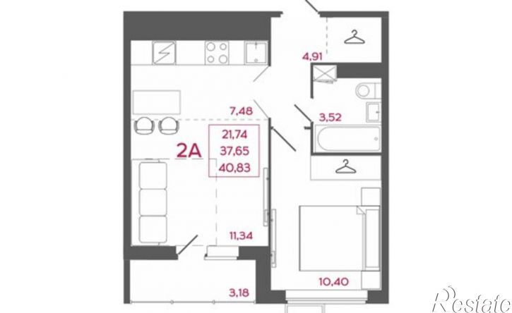 2-комн квартира в новом доме ул Ново-Казанская, 16,  д. 16