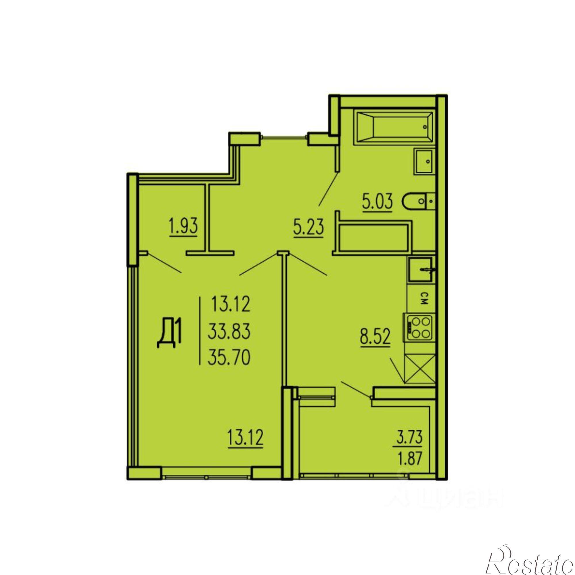 Купить квартиру за 3 473 610 рублей на ул Кордон Студеный, 41А