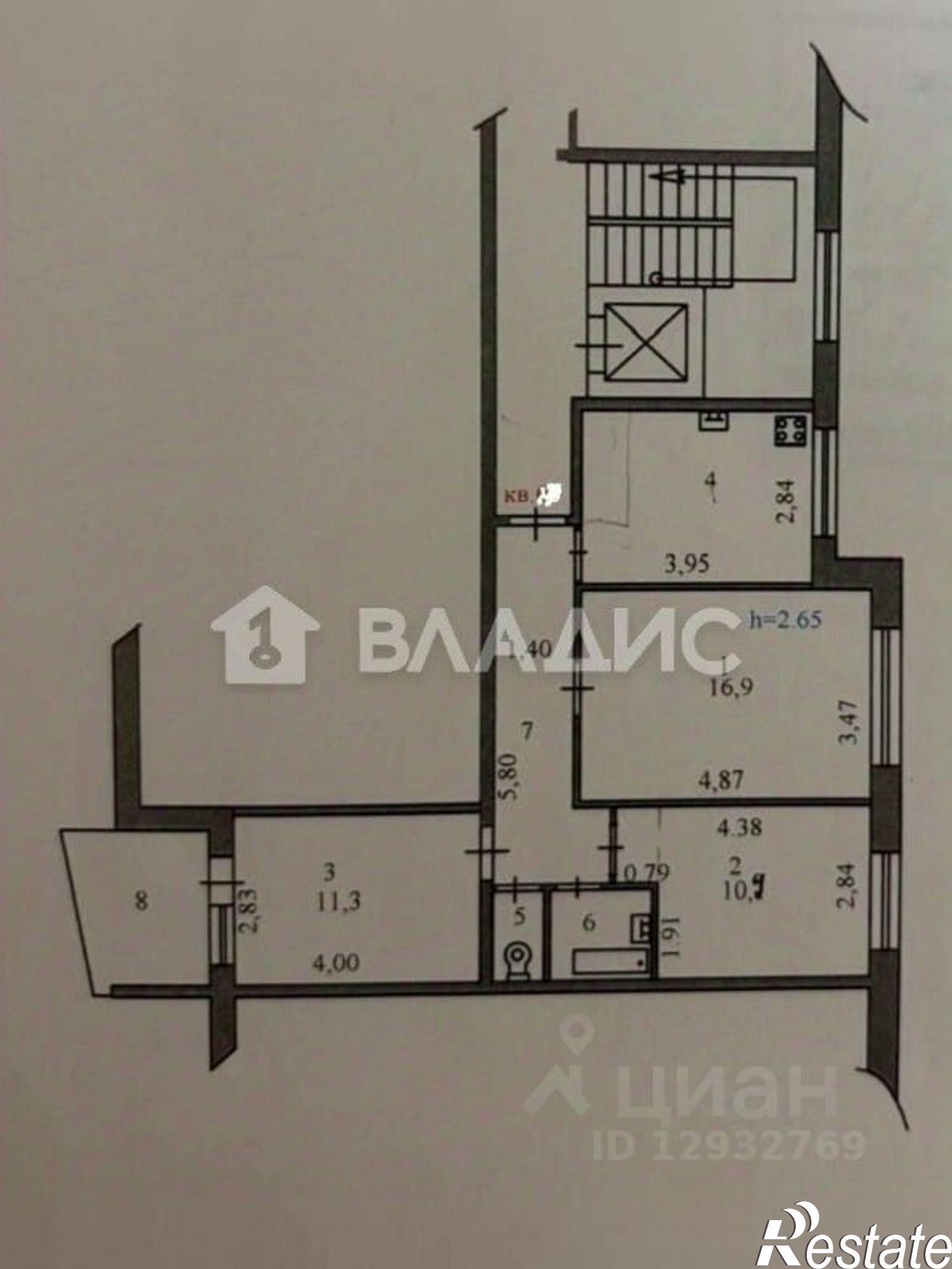 Купить квартиру за 6 350 000 рублей на пр-кт Строителей, 152А