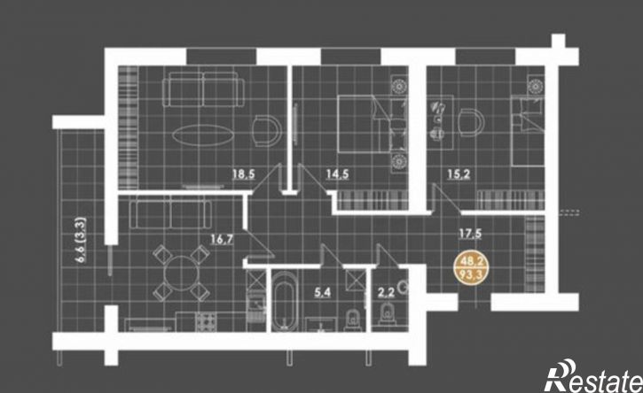 3-комн квартира ул Тимирязева, 9,  д. 9