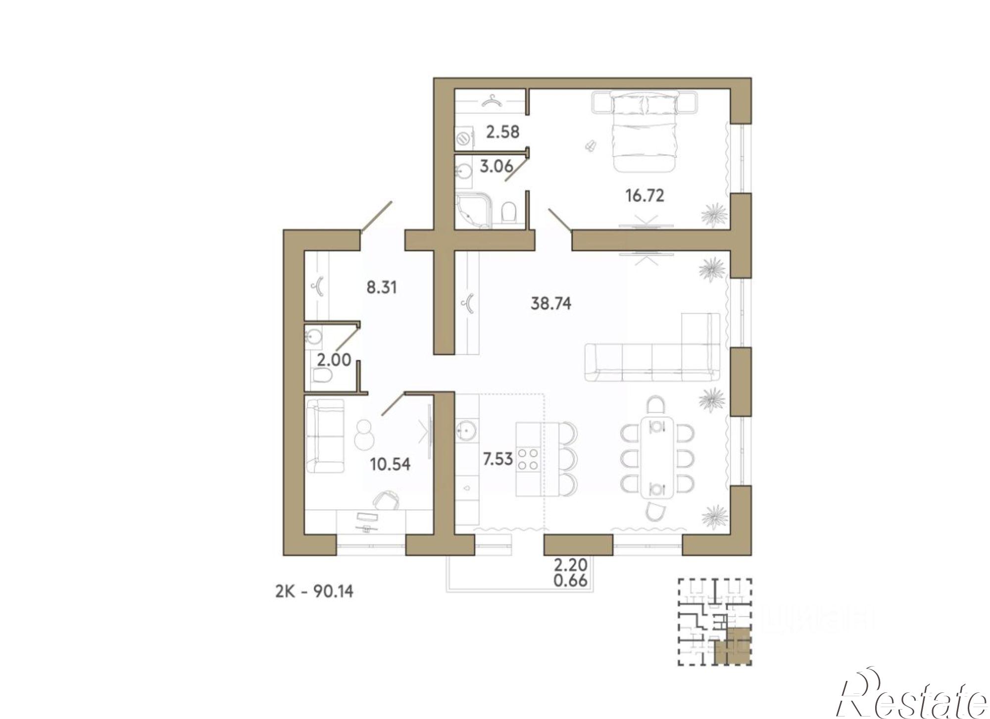 Купить квартиру за 11 898 500 рублей на проезд Свердлова 2-й, 27