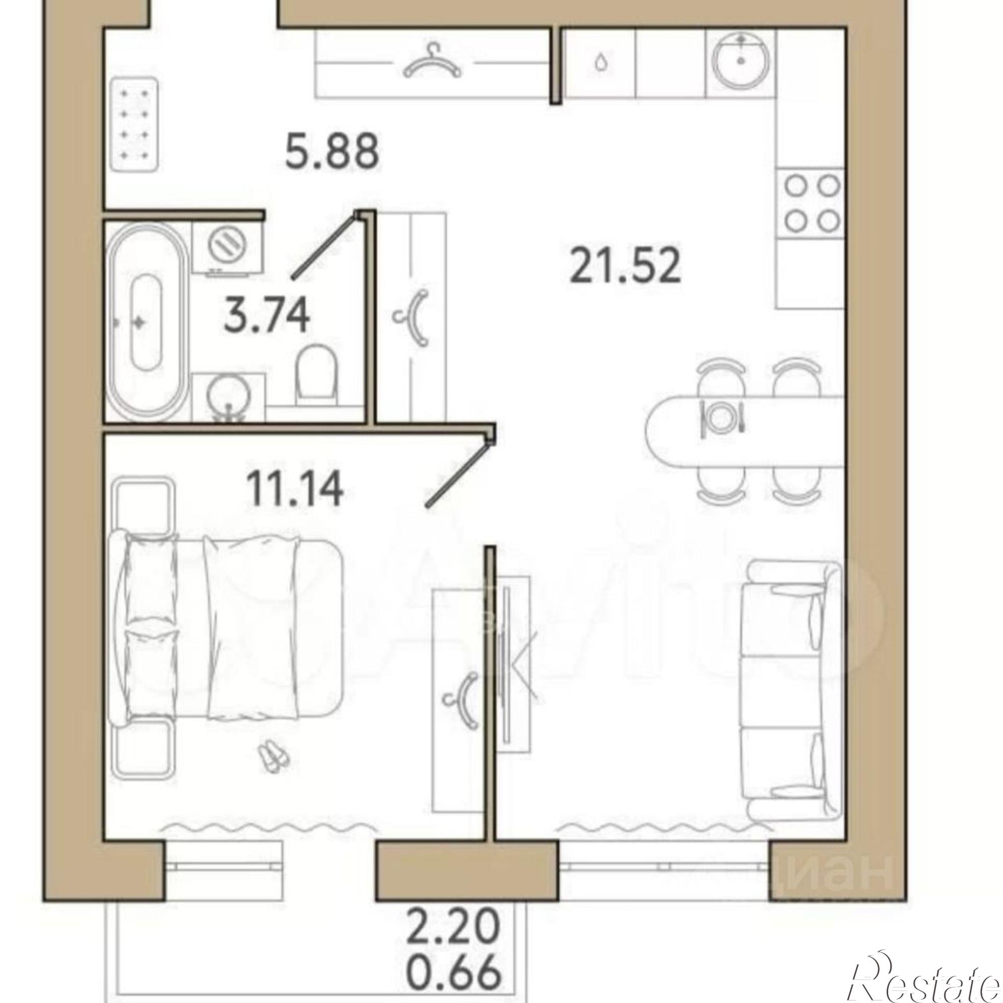 Купить квартиру за 5 400 000 рублей на проезд Свердлова 2-й, 20