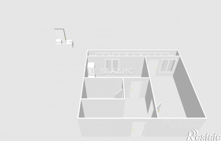 1-комн квартира ул Ново-Казанская, 6А,  д. 6А