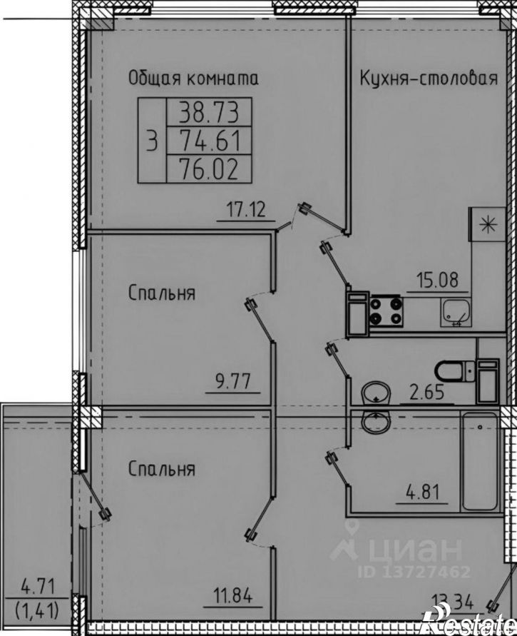 3-комн квартира ул 65-летия Победы, 27,  д. 27