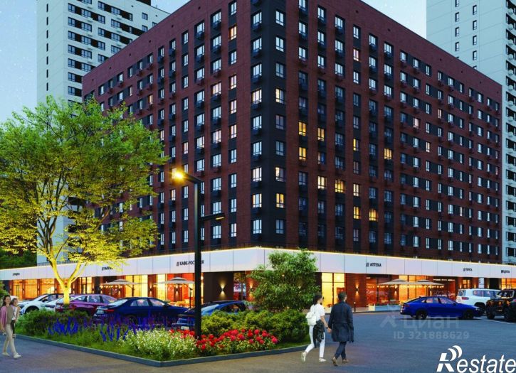 1-комн квартира в новом доме улица Баталина