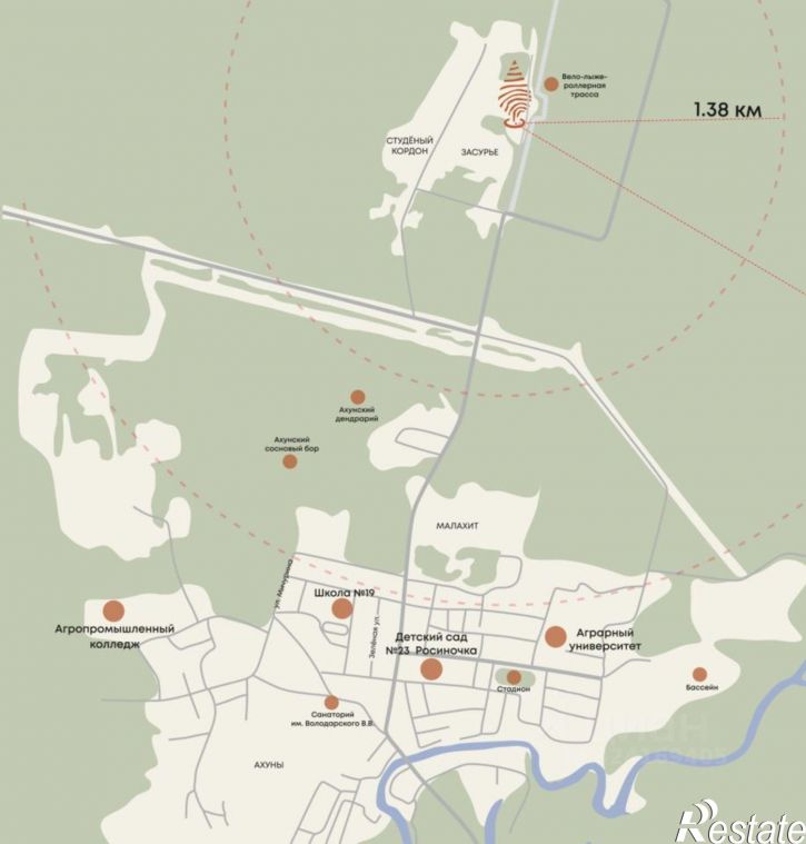 1-комн квартира в новом доме улица Кордон Студеный, 46,  д. 46