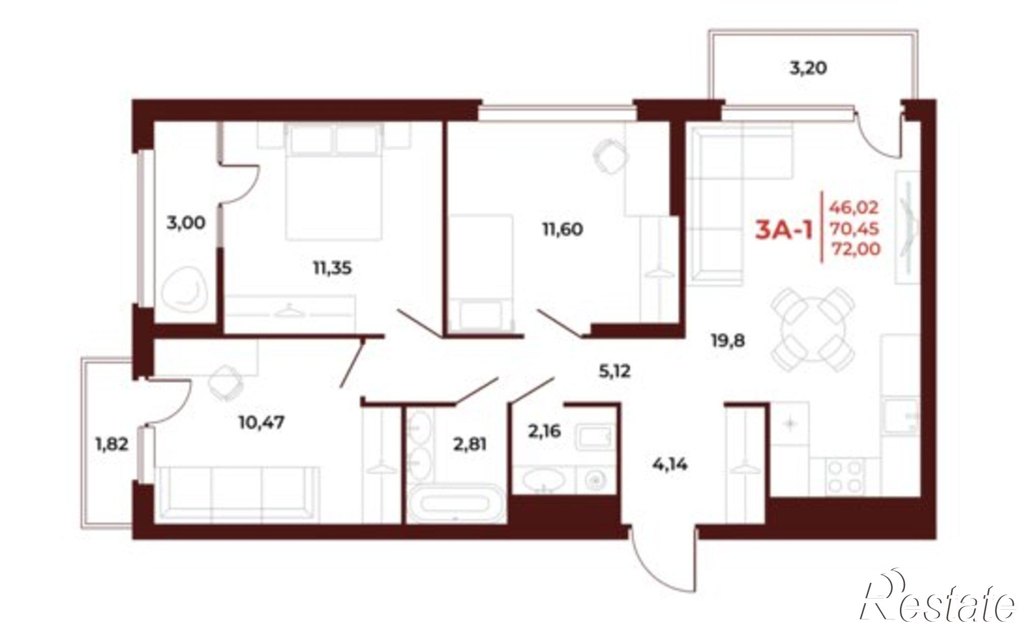 Купить квартиру за 8 712 000 рублей на ул Бородина, 2А