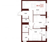 2-комн, 67 кв м, этаж 13/18 ул Бородина, 2А