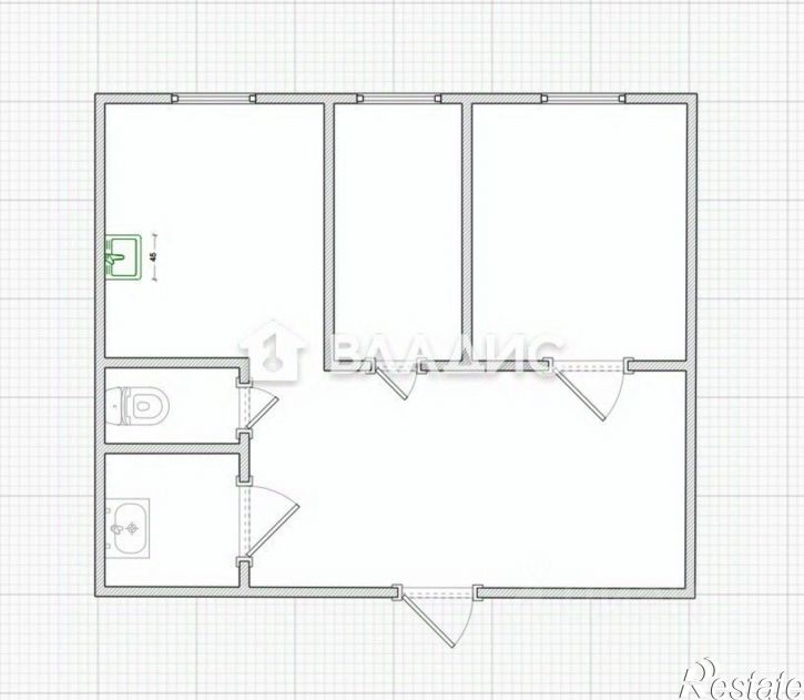 2-комн квартира Ладожская улица, 5,  д. 5