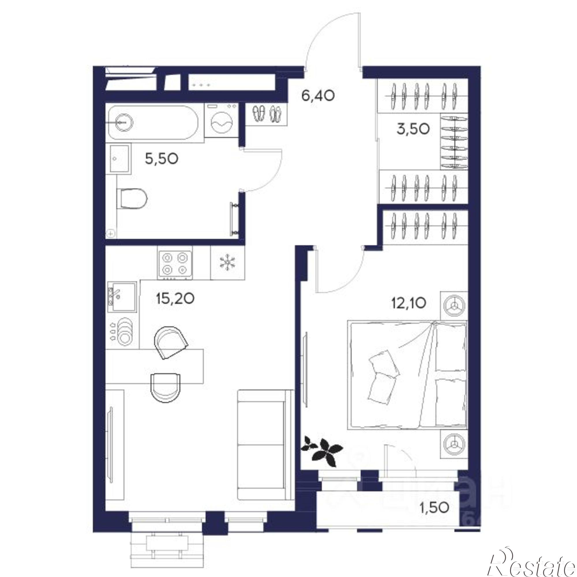 Купить квартиру за 5 259 730 рублей на улица Кордон Студеный, 46