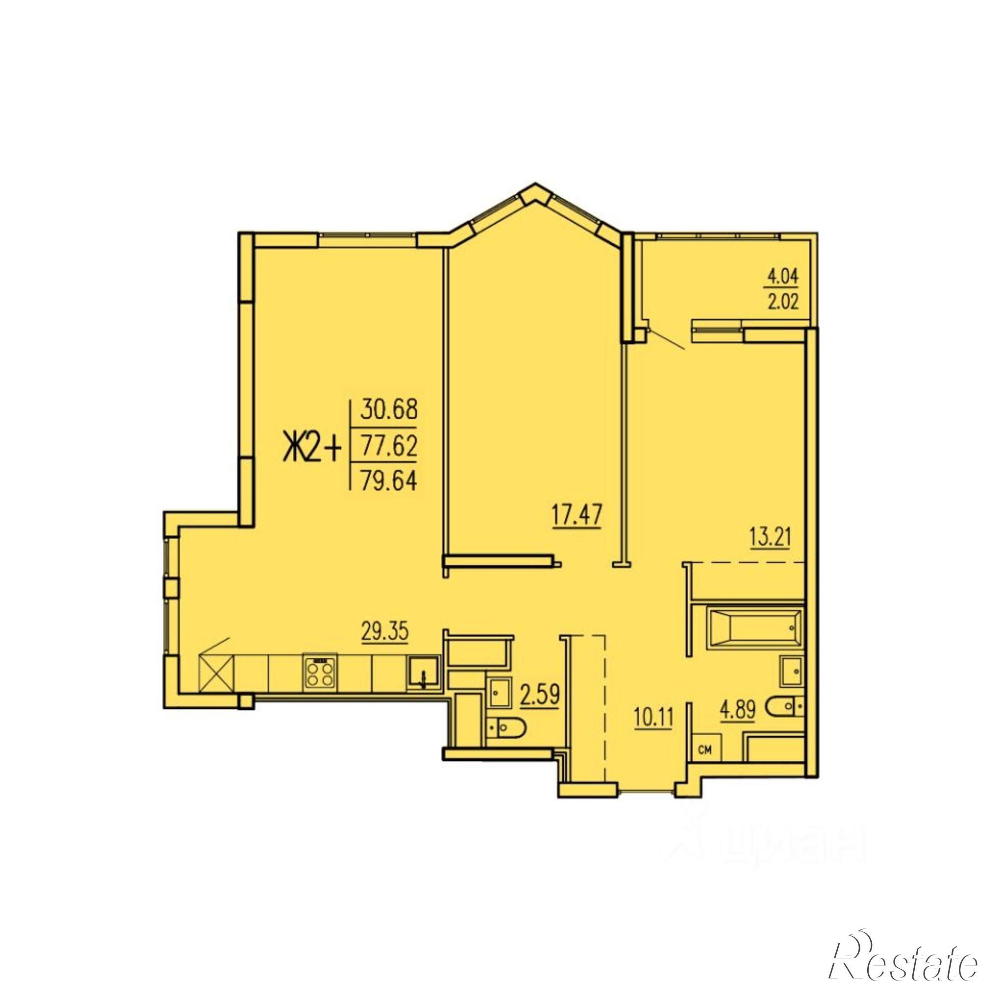 Купить квартиру за 7 462 270 рублей на ул Кордон Студеный, 41А