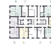 1-комн, 39 кв м, этаж 1/16 ул Колышлейская, 7