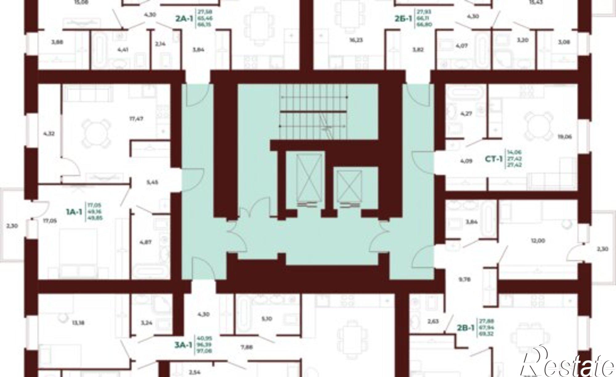Купить квартиру за 6 607 920 рублей на пр-кт Строителей, 21А 1
