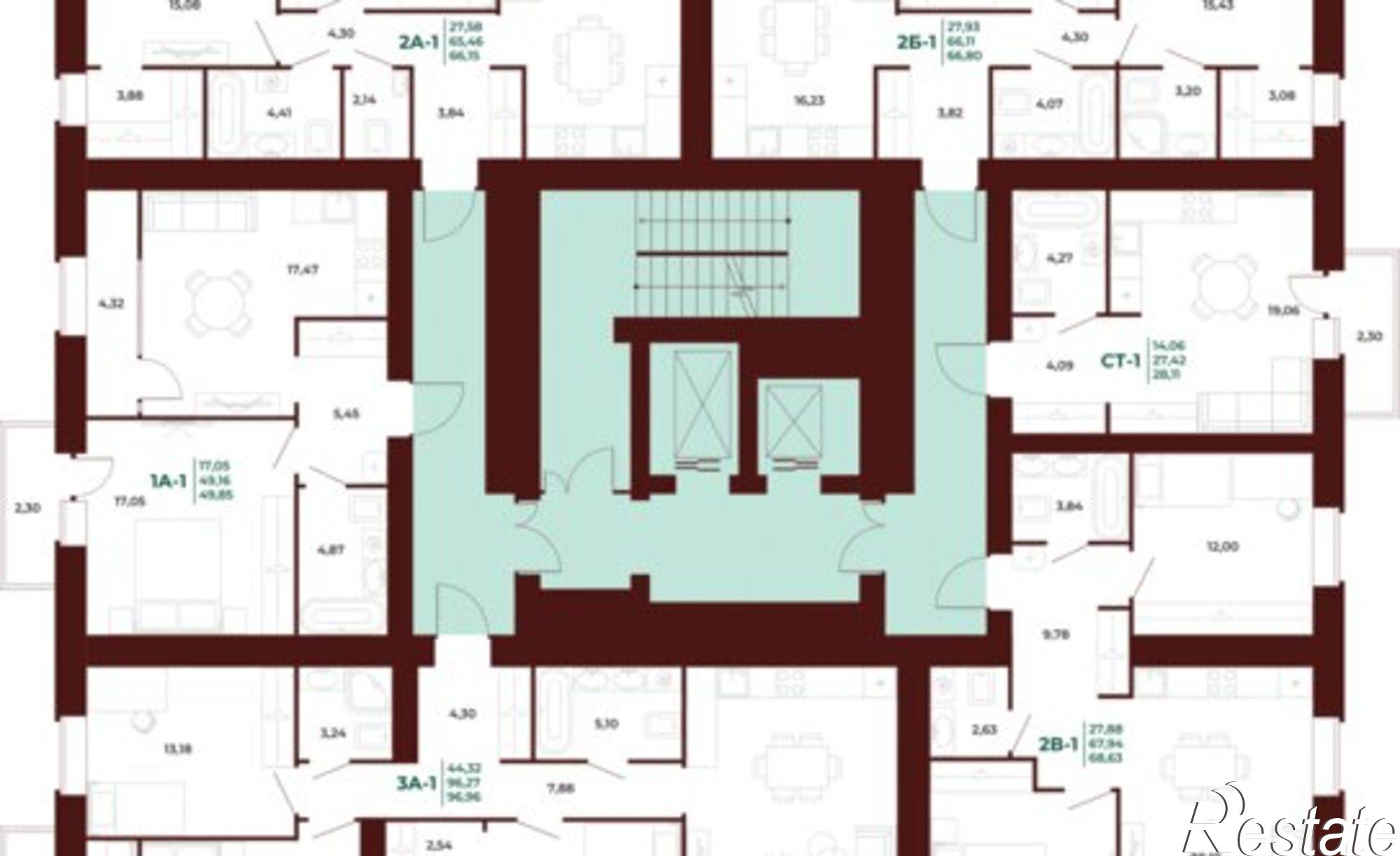 Купить квартиру за 6 357 620 рублей на пр-кт Строителей, 21А 1