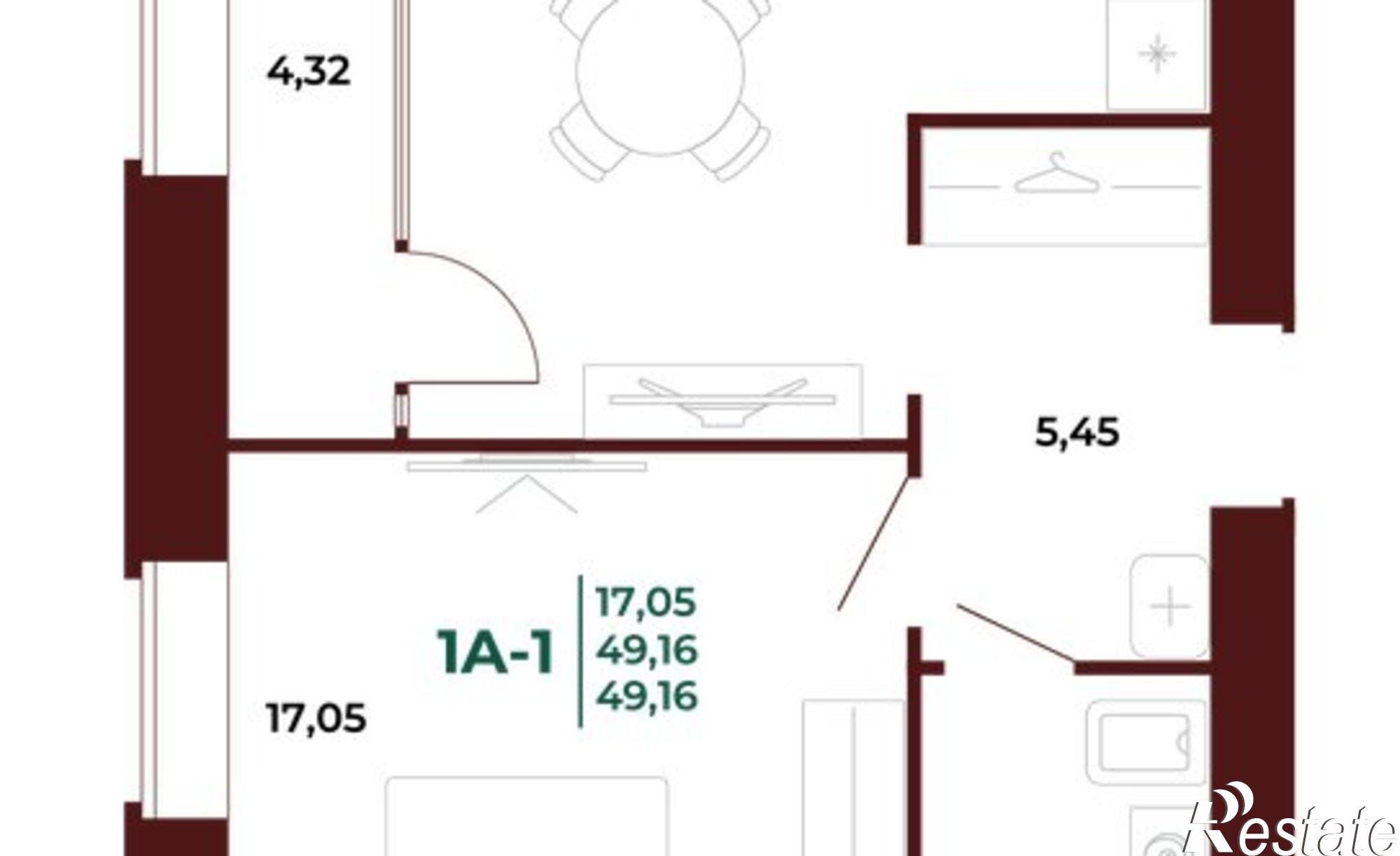 Купить квартиру за 6 467 470 рублей на пр-кт Строителей, 21А 1