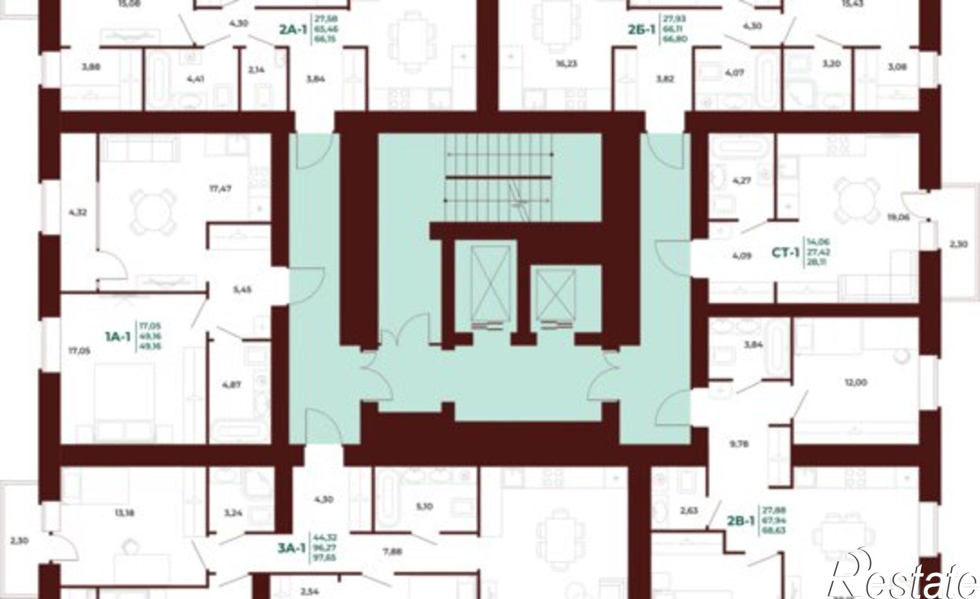 Купить квартиру за 6 467 470 рублей на пр-кт Строителей, 21А 1