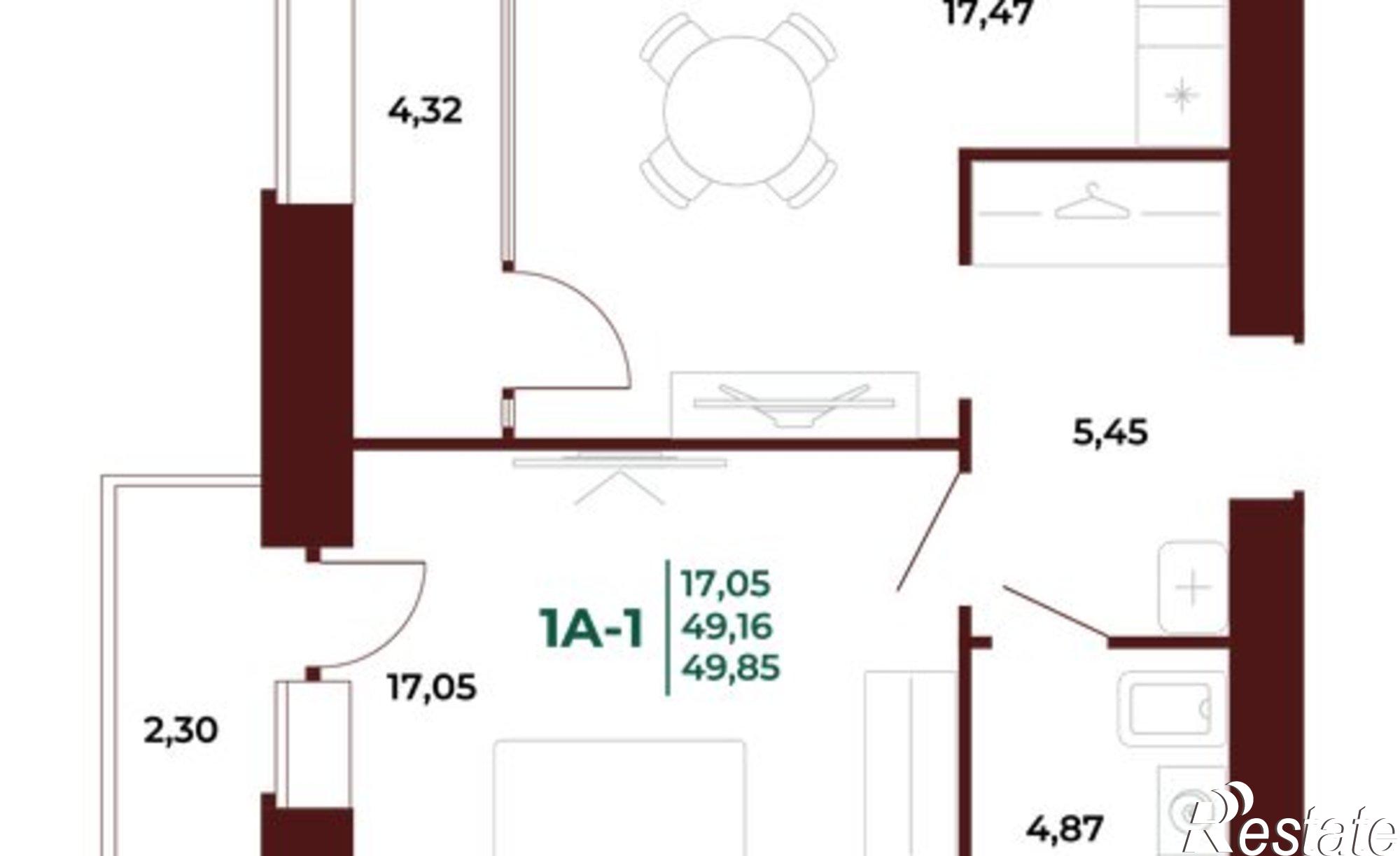 Купить квартиру за 6 449 940 рублей на пр-кт Строителей, 21А 1