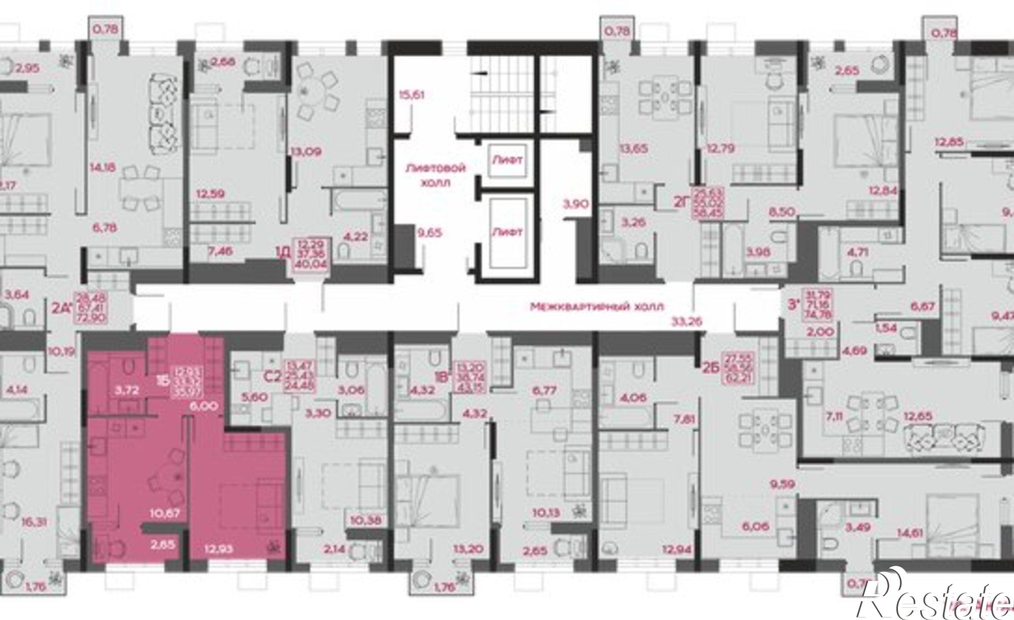 Купить квартиру за 4 316 400 рублей на улица Пожарского, 6