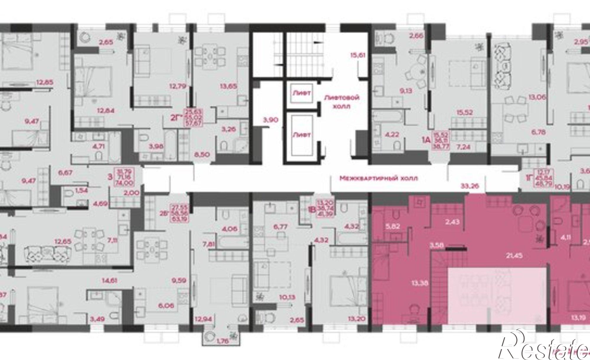 Купить квартиру за 15 578 400 рублей на ул Пожарского, 10