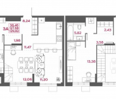 3-комн, 130 кв м, этаж 13/14 ул Пожарского, 10