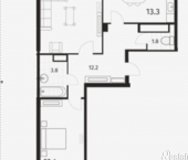 2-комн, 71кв м, этаж 16/16 проезд Литовский 3-й, 12