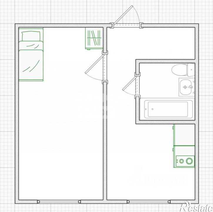 1-комн квартира ул Пушанина, 16,  д. 16