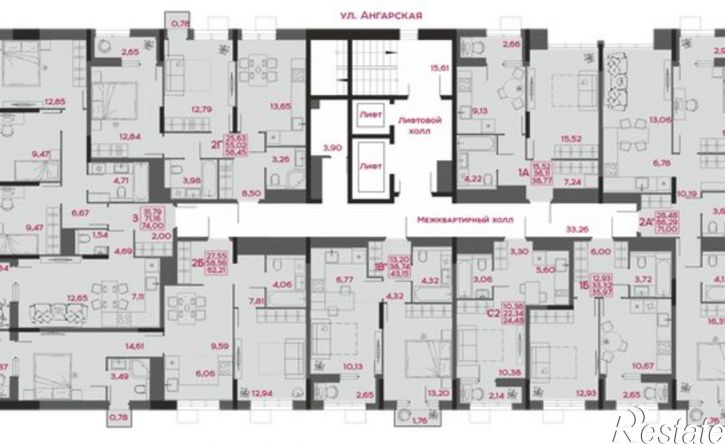 1-комн квартира в новом доме улица Пожарского, 6,  д. 6