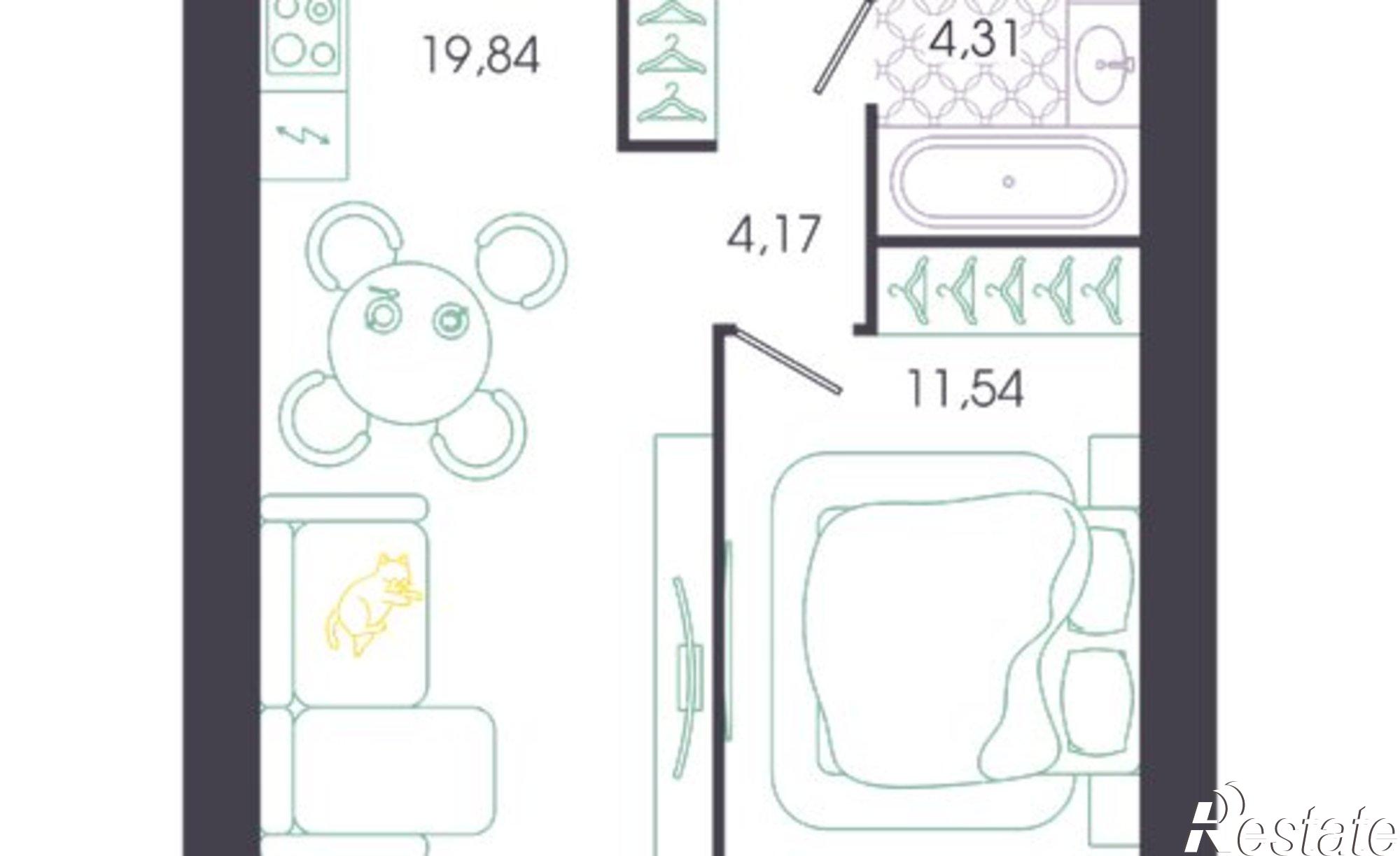 Купить квартиру за 4 349 100 рублей на ул Колышлейская, 7