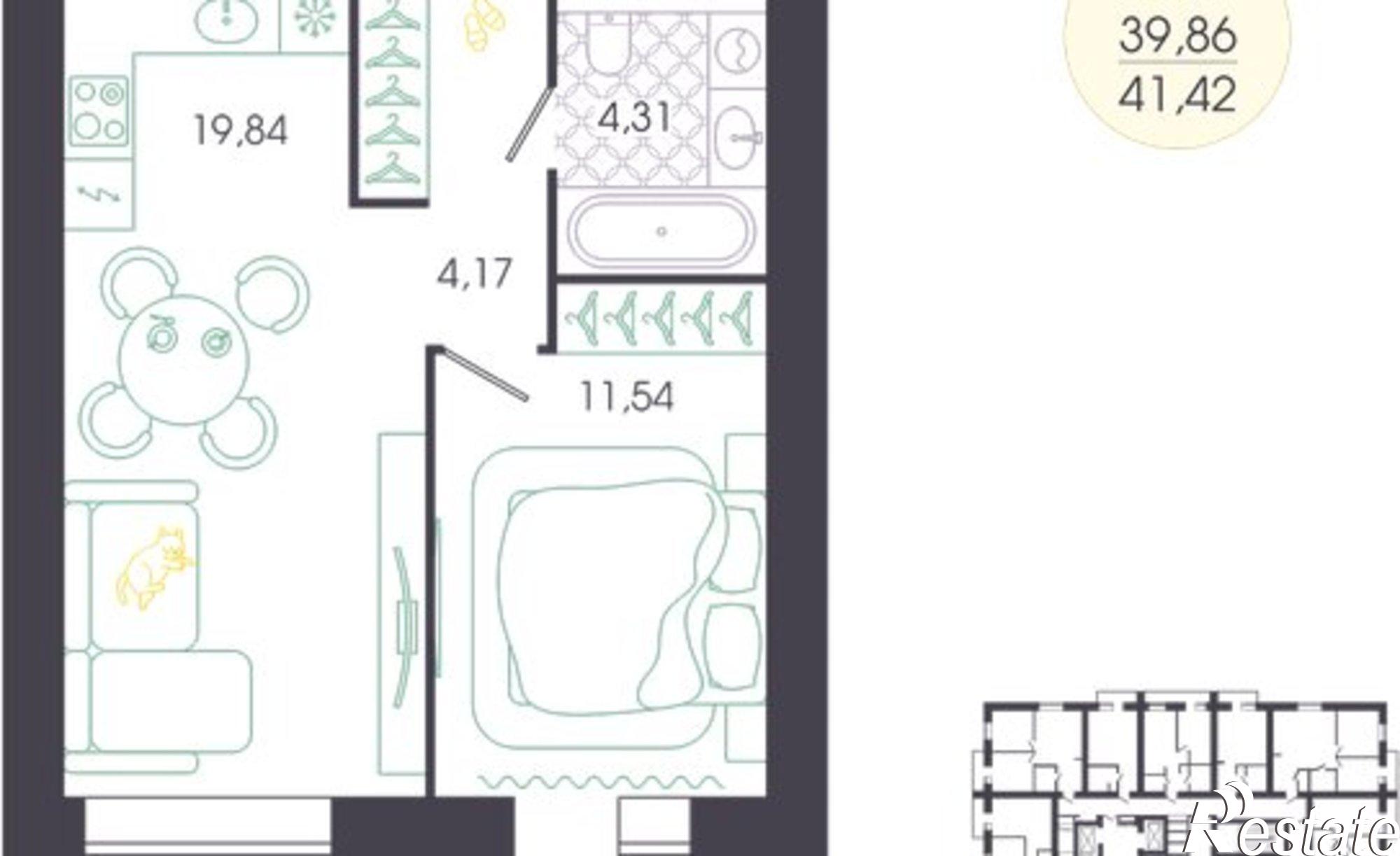 Купить квартиру за 4 349 100 рублей на ул Колышлейская, 7