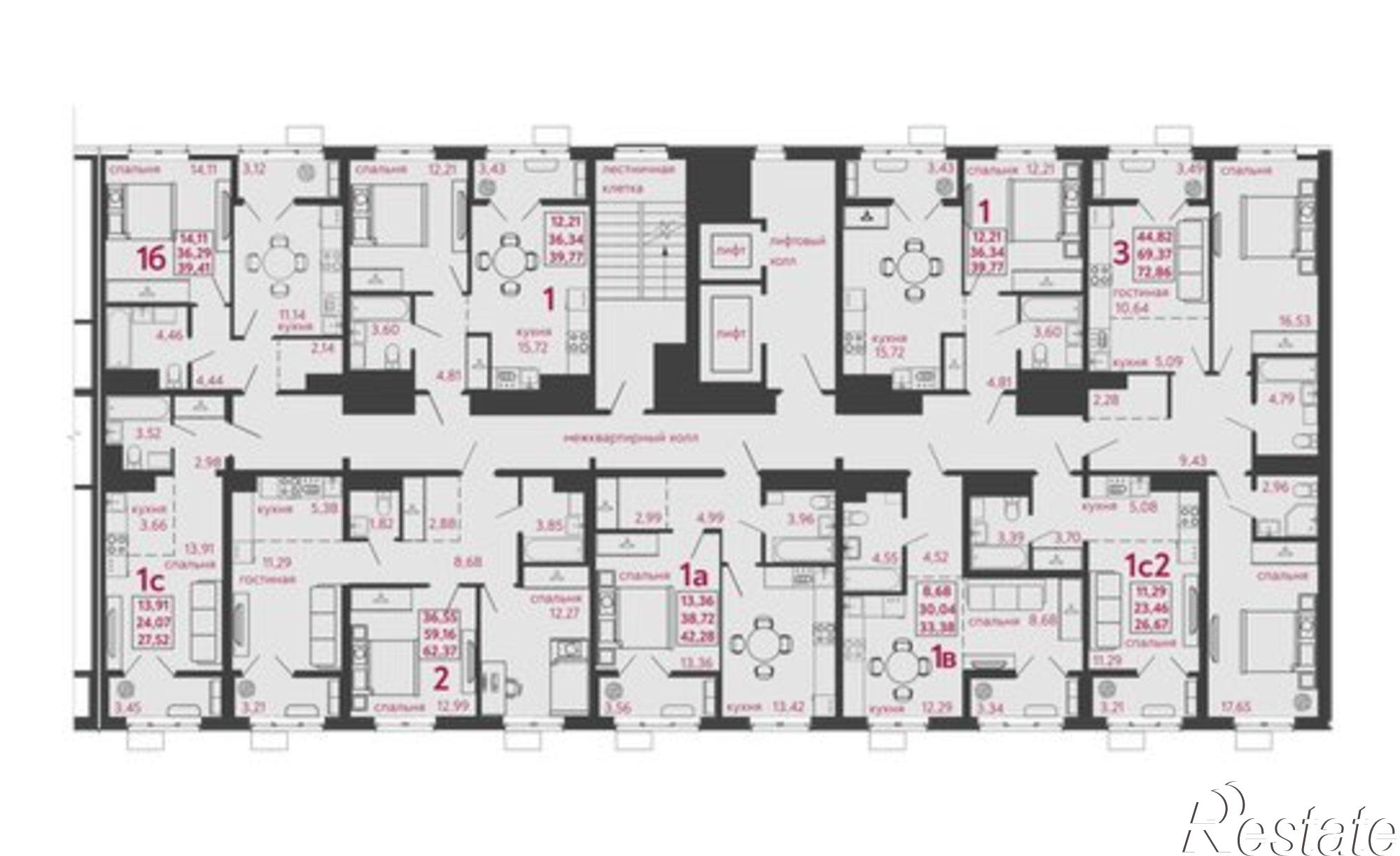 Купить квартиру за 4 101 160 рублей на улица Антонова, 3Е