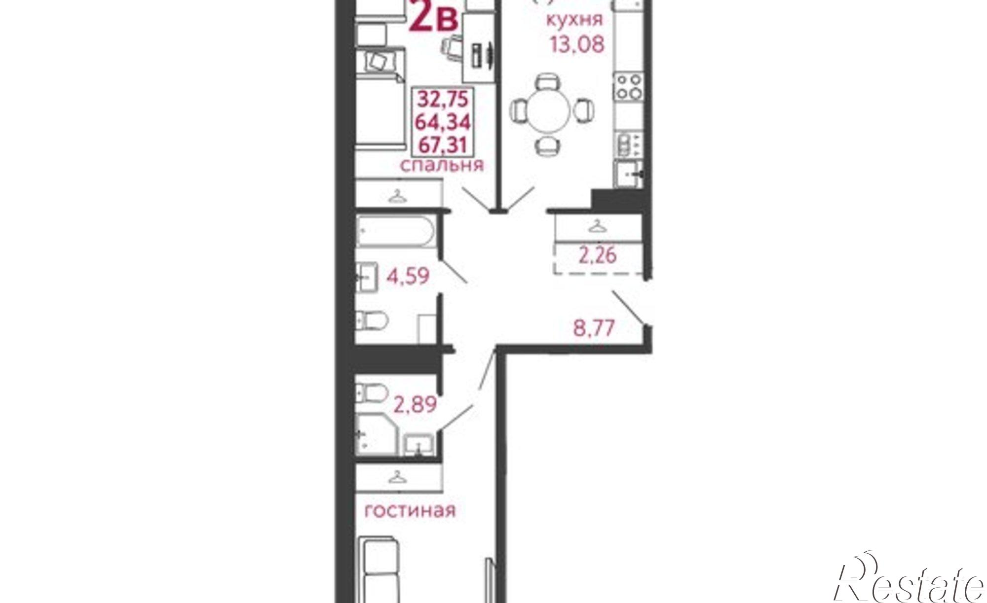 Купить квартиру за 6 057 900 рублей на улица Антонова, 3Е