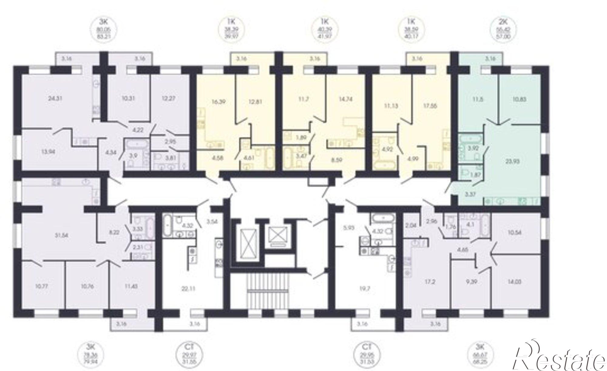 Купить квартиру за 7 594 300 рублей на ул Колышлейская, 7
