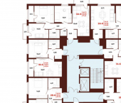 2-комн, 55 кв м, этаж 14/18 ул Бородина, 2А